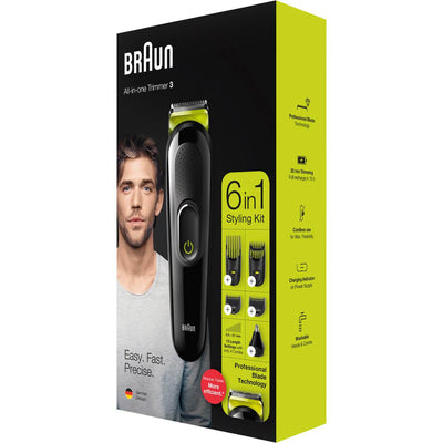 Braun 6-in-1 MGK3221 Men's Beard Trimmer Face, Ear & Nose Trimmer & Hair Clipper